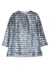 Zadig & Voltaire Striped Sequined Dress In Grey