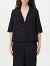 Zadig & Voltaire Telmos Manifesto Silk Blouse In Schwarz