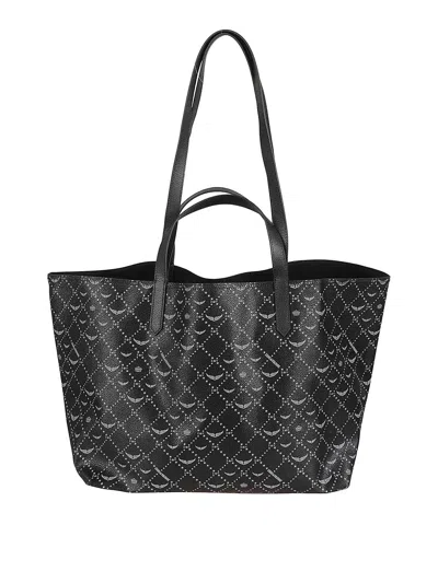 Zadig & Voltaire Shopping Bag In Printed Leather In Black