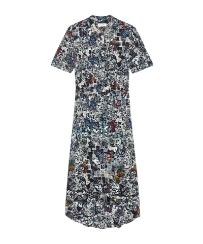 Zadig & Voltaire Short Sleeve Dress In White