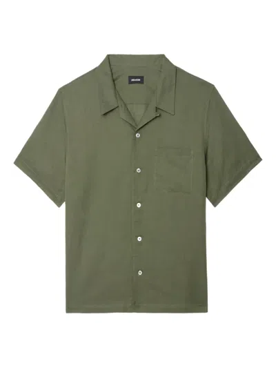 Zadig & Voltaire Short-sleeved Shirt In Green