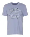 Zadig & Voltaire Tommy Graffiti Logo Graphic Tee In Blue