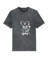 Zadig & Voltaire Womens Edwin Mouse-print Cotton T-shirt Carbone In Carbone