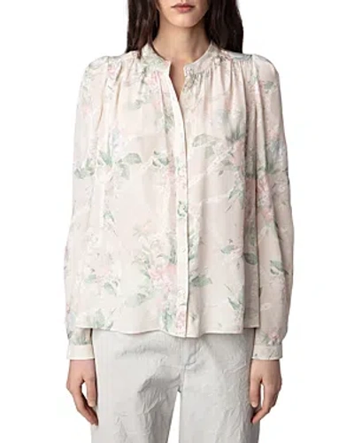 ZADIG & VOLTAIRE SILK FLORAL BLOUSE