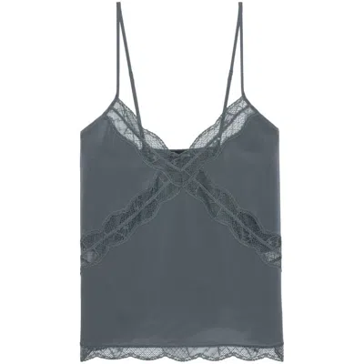 Zadig & Voltaire Silk Tops In Grey