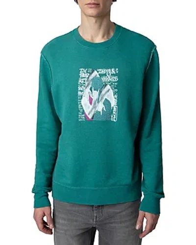 Zadig & Voltaire Simba Photoprint Sweatshirt In Aqua