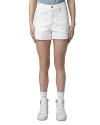 Zadig & Voltaire Sissi Raw Hem Jean Shorts In Judo