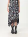 Zadig & Voltaire Zadig&voltaire Black Viscose Skirt In Multicolor