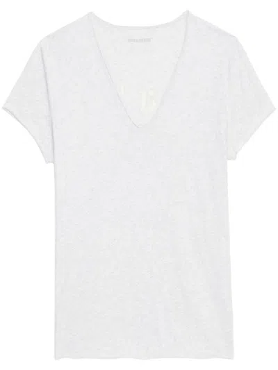 Zadig & Voltaire Slogan-detail T-shirt In Grey