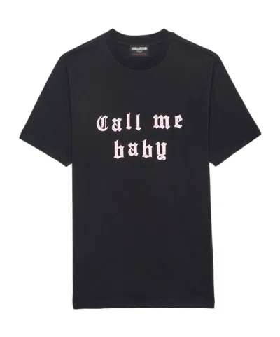 Zadig & Voltaire Slogan-print T-shirt In Grey