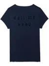 Zadig & Voltaire Slogan-print T-shirt In Blue
