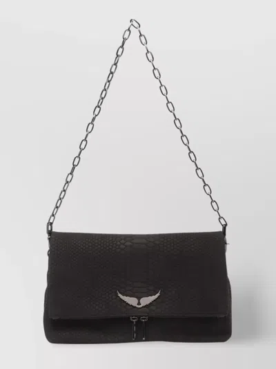 Zadig & Voltaire Soft Savage Shoulder Bag With Zip Pockets