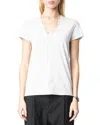 Zadig & Voltaire Women's Story Love Fishnet Tee In Gris Chine