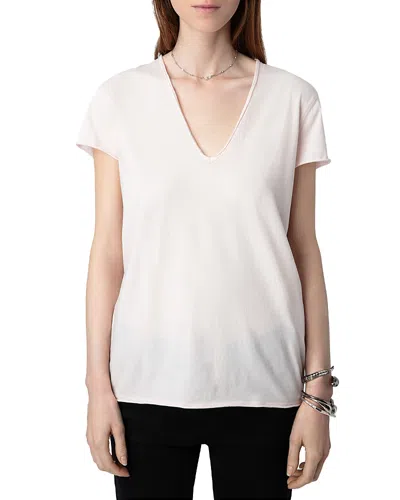 Zadig & Voltaire Story Fishnet Tee In Sweet