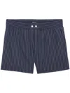 Zadig & Voltaire Pax Pop Stripe Cotton Shorts In Blue
