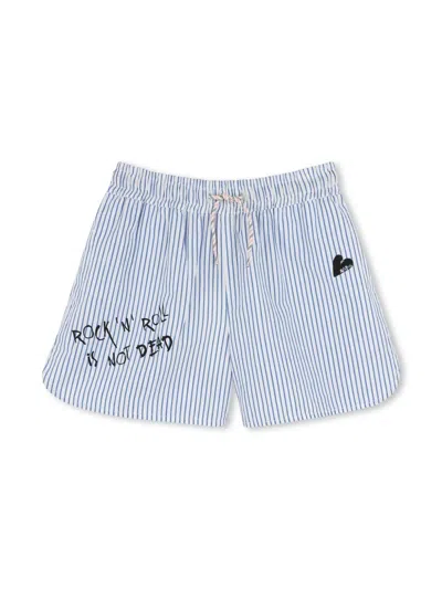 Zadig & Voltaire Kids' Striped Shorts In Blue