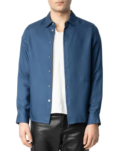 Zadig & Voltaire Sunay Flowy Shirt In Nocturne