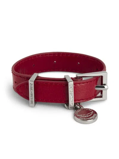 Zadig & Voltaire Sunny Lederarmband In Red