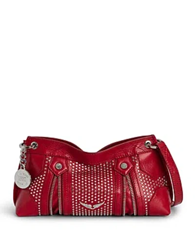 Zadig & Voltaire Sunny Mood Overstudded Patent Crossbody In Gold