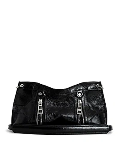 Zadig & Voltaire Sunny Moody Vintage Patent Crossbody In Black