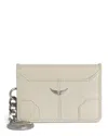 Zadig & Voltaire Sunny Pass Leather Card Holder In Flash
