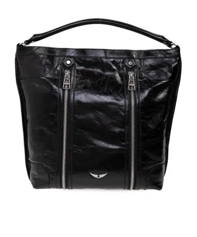 Zadig & Voltaire Sunny Shoulder Bag In Black
