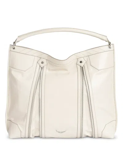Zadig & Voltaire Sunny Vintage Patent Hobo Bag In Flash
