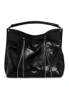 Zadig & Voltaire Sunny Vintage Patent Hobo Bag In Noir