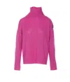 Zadig & Voltaire Alma Button-shoulder Metallic Cashmere Sweater In Purple
