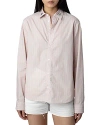 ZADIG & VOLTAIRE SYDNA RAYE COOL CAT COTTON SHIRT