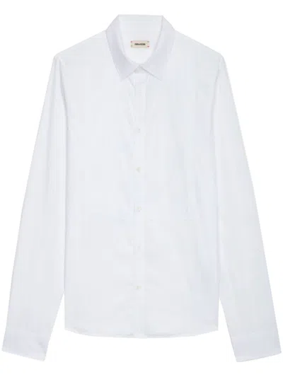 Zadig & Voltaire Sydney Smoking Shirt In White