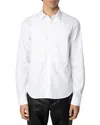 Zadig & Voltaire Sydney Smoking Used Regular Fit Button Down Shirt In Blanc