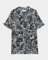 Zadig & Voltaire Womens Encre Butterfly-print Flutter-sleeve Woven Blouse In Encre
