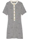 Zadig & Voltaire Womens Encre Tahoe Stripe Cotton-blend Knitted Mini Dress Xs In Neutrals