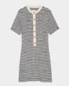 Zadig & Voltaire Womens Encre Tahoe Stripe Cotton-blend Knitted Mini Dress Xs In Encre