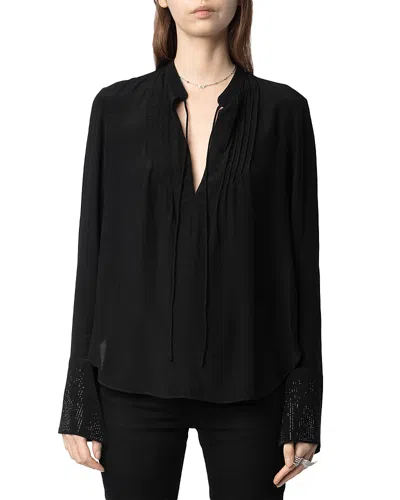ZADIG & VOLTAIRE TAIKA SOFT STRASS TOP