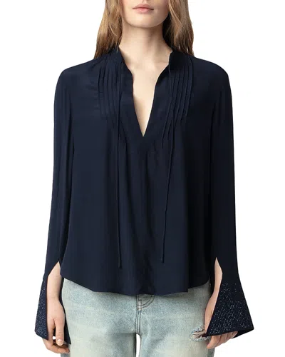 ZADIG & VOLTAIRE TAIKA SOFT STRASS TOP