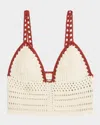 Zadig & Voltaire Taly Crochet Crop Tank