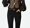 Zadig & Voltaire Tandy Mousseline Sparkle Top In Black