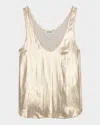 Zadig & Voltaire Womens Gold Tarys Iridescent Satin Top In Gold