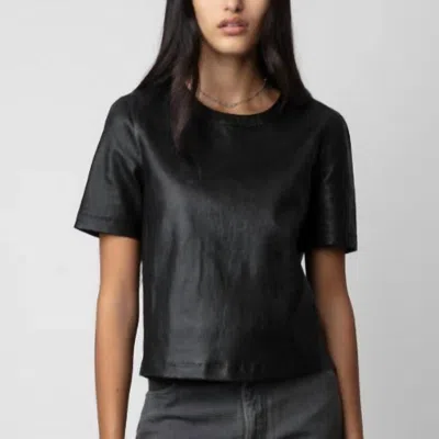 Zadig & Voltaire Tas Leather Top In Black