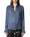 Zadig & Voltaire Thely Satin Blouse In Officer