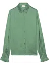 Zadig & Voltaire Thely Satin Shirt In Coriander
