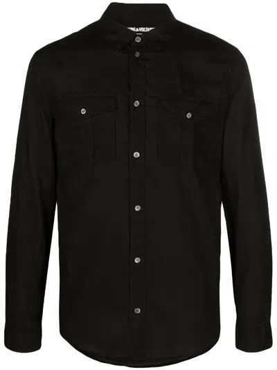 Zadig & Voltaire Thibaut Organic Cotton Shirt In Black