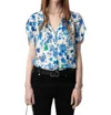 Zadig & Voltaire Tiffiny Crepe Blouse In Garden Flowers In Multi