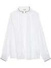 Zadig & Voltaire Womens Judo Troene Oversized-fit Cotton-blend Blouse In Weiss