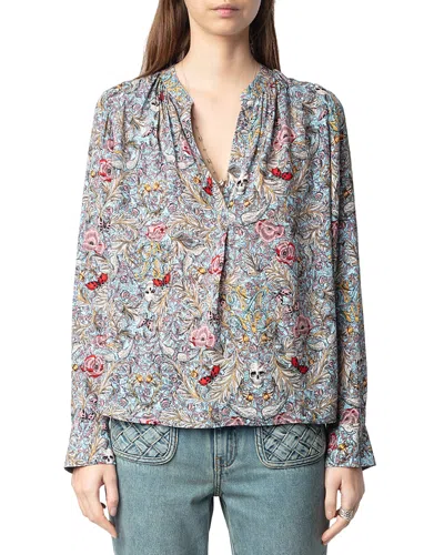 ZADIG & VOLTAIRE TINK FLORAL PRINT TOP