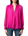 Zadig & Voltaire Tink Satin Tunic Top In Clematis