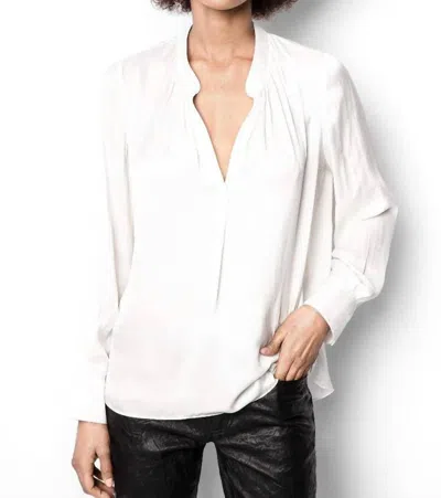 Zadig & Voltaire Tink Satin Blouse In Blanc In Judo