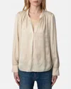 Zadig & Voltaire Tink Satin Tunic Top In Multi